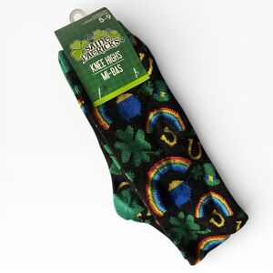 St. Patrick Black and Green Festive Socks